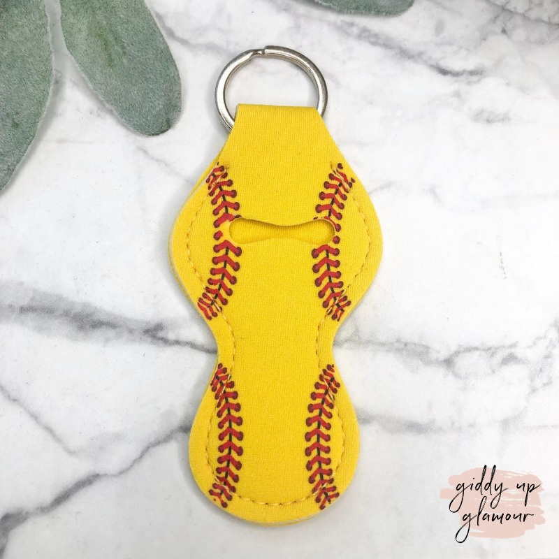 Buy 3 for $10 | Sports Lip Balm Holder in Softball Print - Giddy Up Glamour Boutique