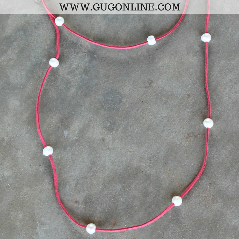 Leather Pearl Necklaces