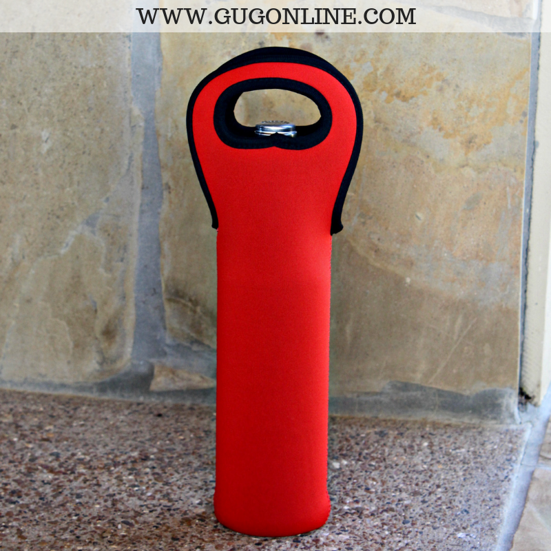 Wine Tote Bag in Red - Giddy Up Glamour Boutique