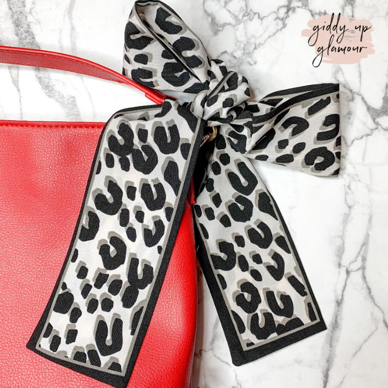 It's Just Simple Scarf in White Leopard - Giddy Up Glamour Boutique