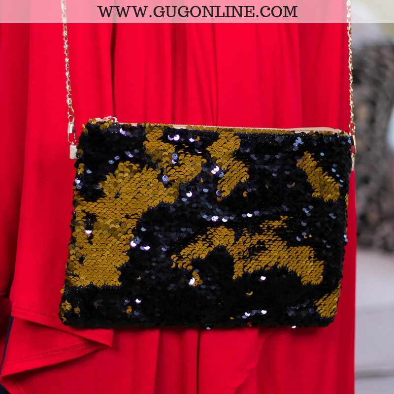 Oh La Las Vegas Sequin Purse in Black - Giddy Up Glamour Boutique