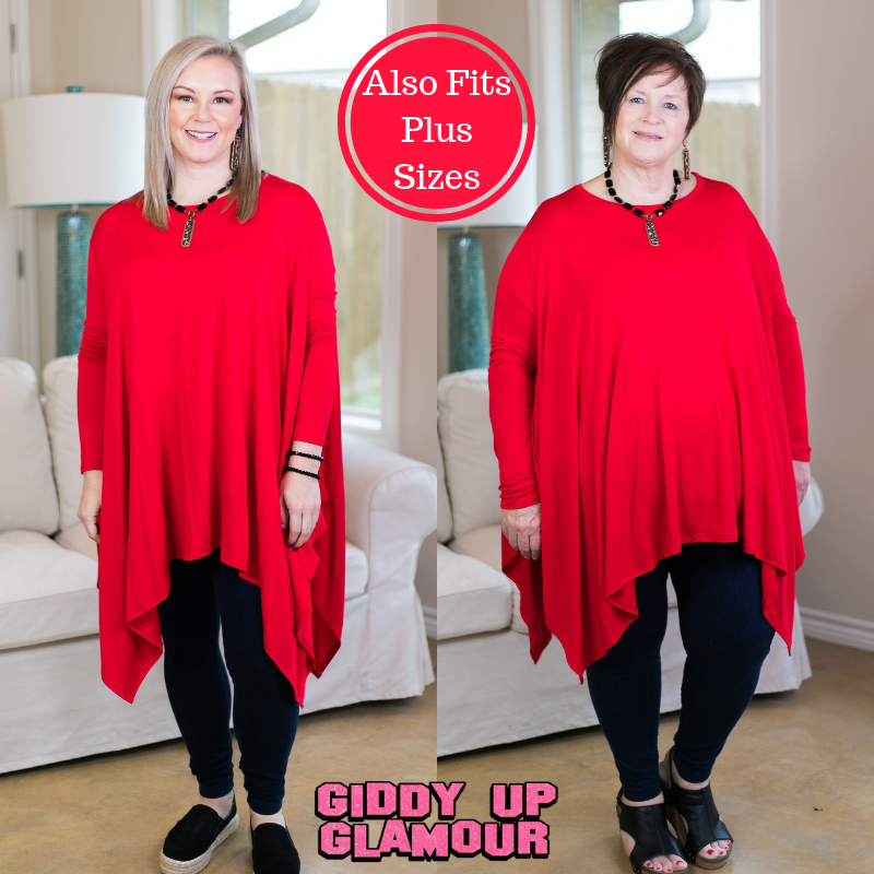 Valentines Day Red Tops Plus Size Missy