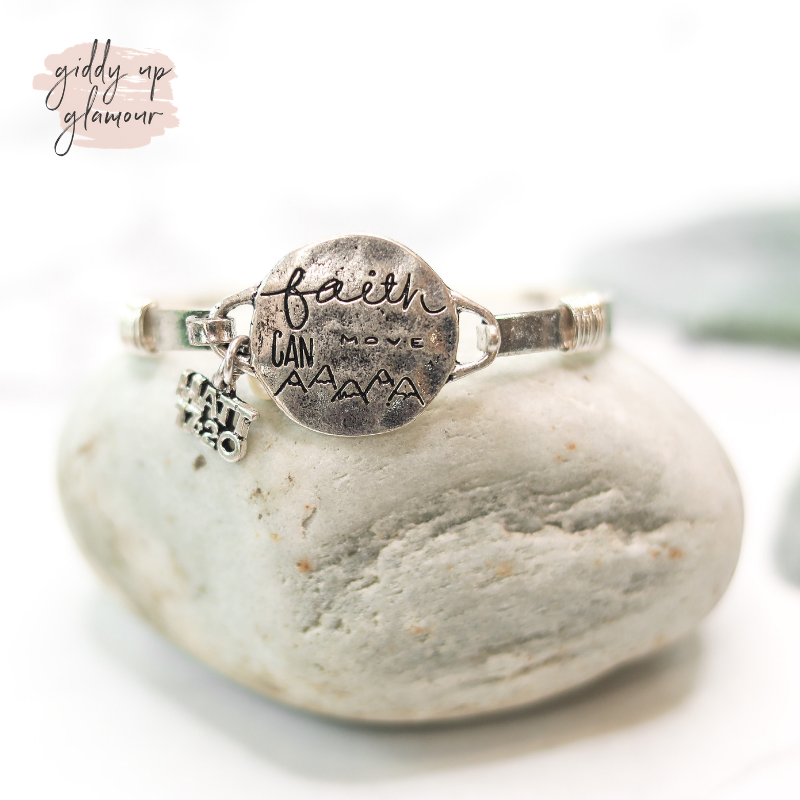 womens trendy jewelry faith can move mountains bracelet 