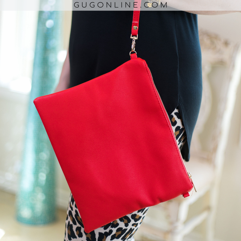 Something New Wristlet or Crossbody Purse in Red - Giddy Up Glamour Boutique