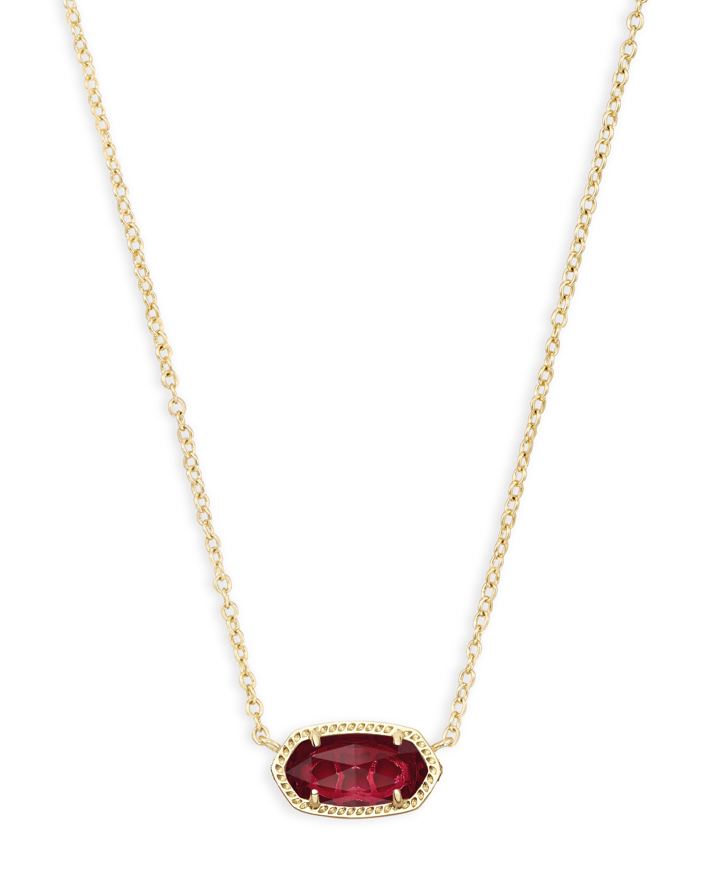 Kendra Scott | Elisa Gold Pendant Necklace in Clear Berry - Giddy Up Glamour Boutique