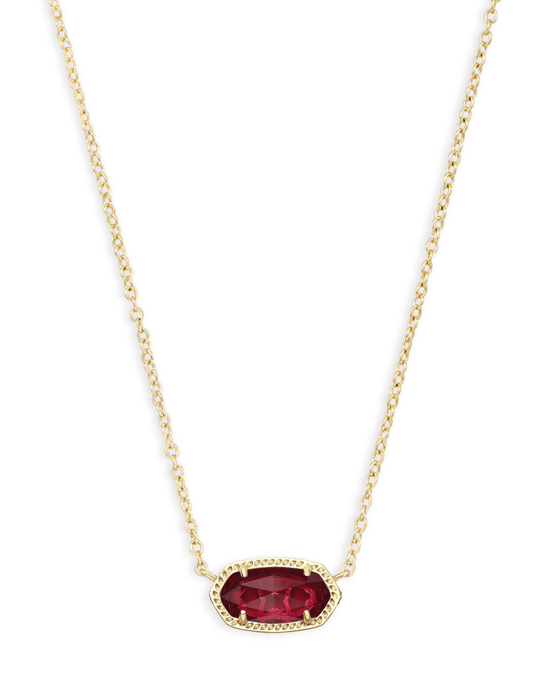 Kendra Scott | Elisa Gold Pendant Necklace in Clear Berry - Giddy Up Glamour Boutique