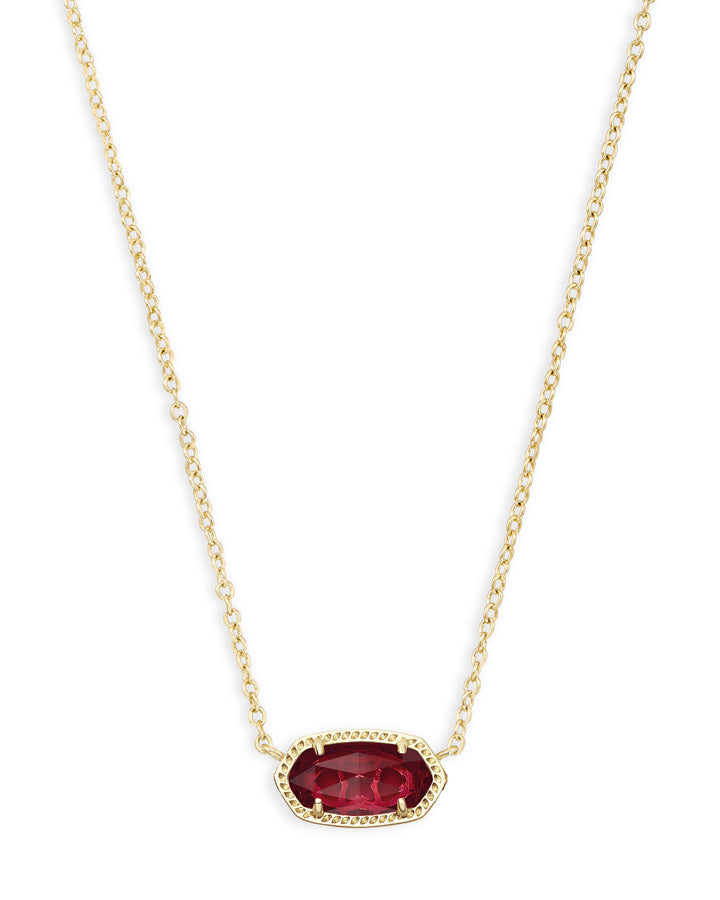 Kendra Scott | Elisa Gold Pendant Necklace in Clear Berry - Giddy Up Glamour Boutique