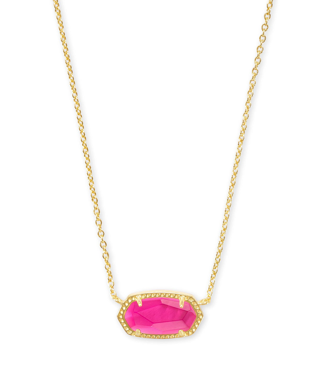 Kendra Scott | Elisa Gold Pendant Necklace in Azalea Illusion - Giddy Up Glamour Boutique