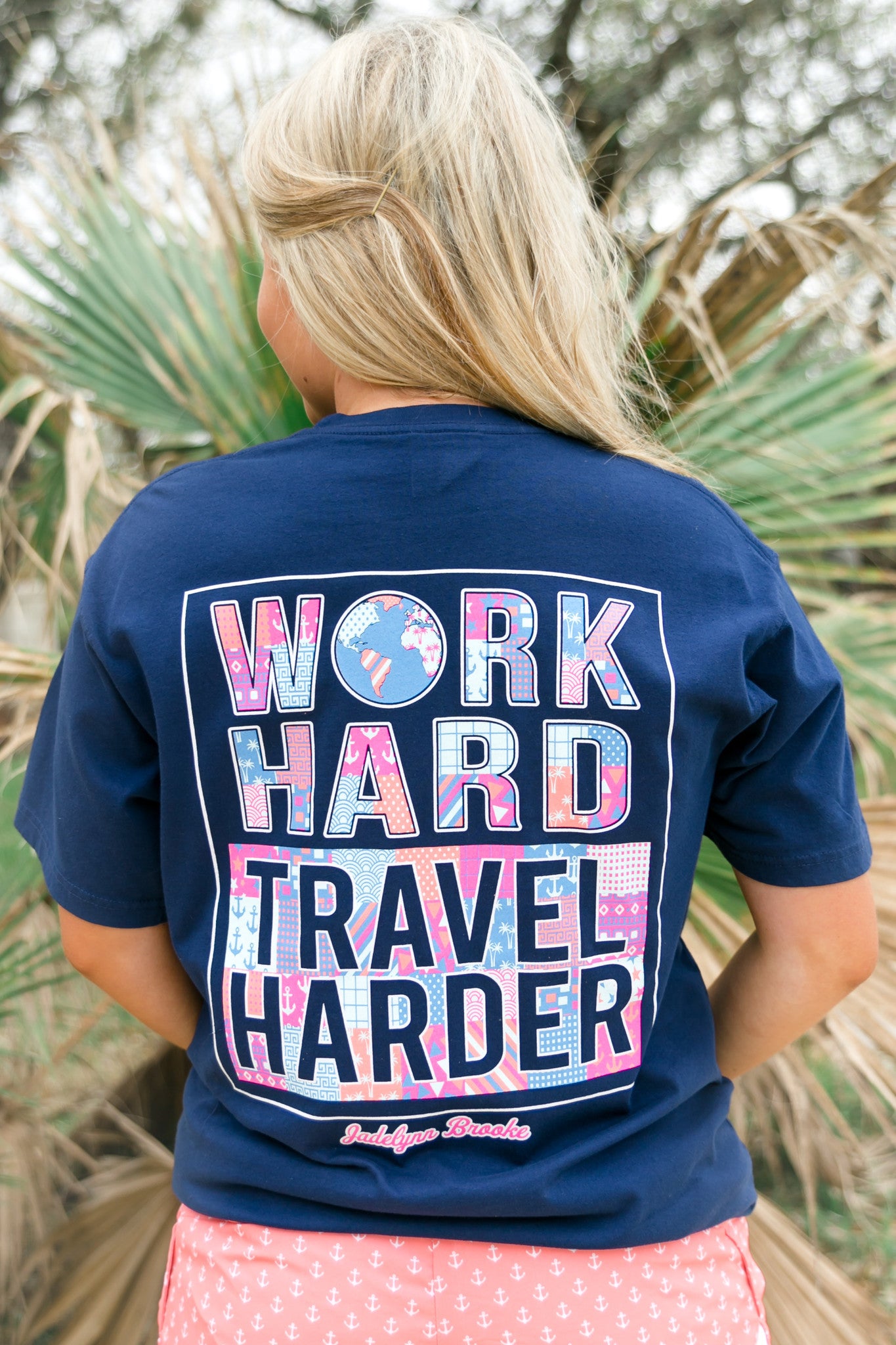 Last Chance Size Small | Work Hard Travel Harder Short Sleeve Pocket Tee Shirt