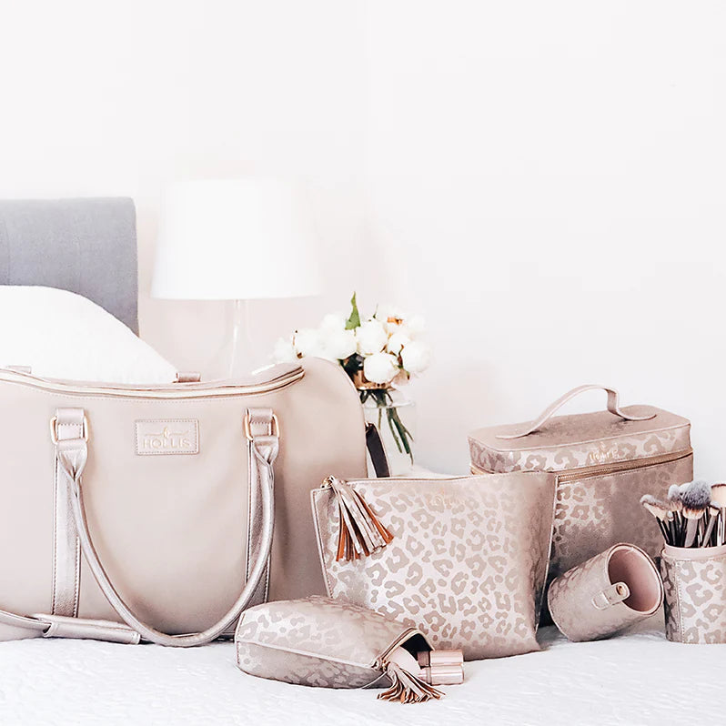 Hollis | Lux Weekender Bag in Nude - Giddy Up Glamour Boutique
