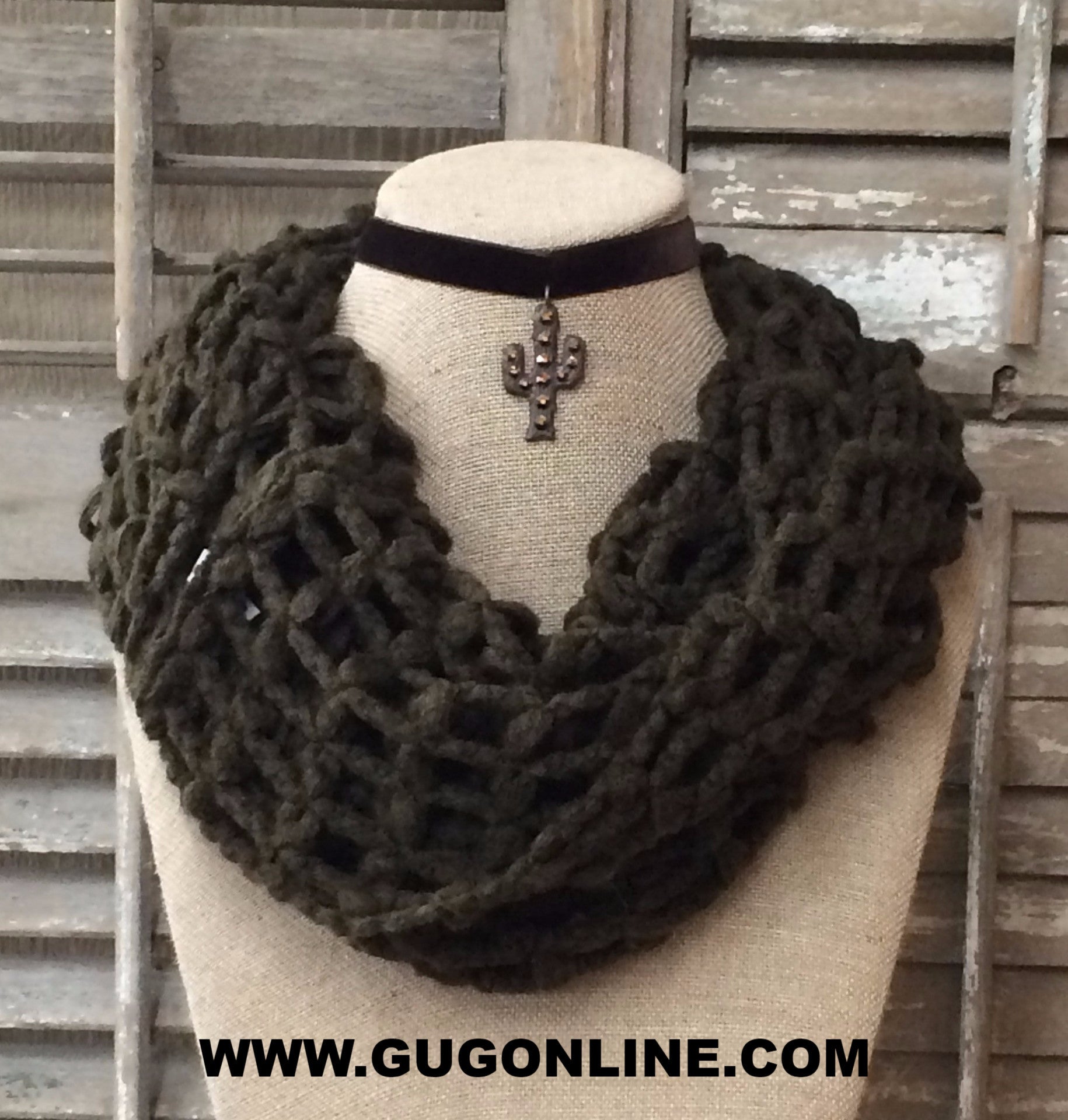 Olive Infinity Scarf - Giddy Up Glamour Boutique