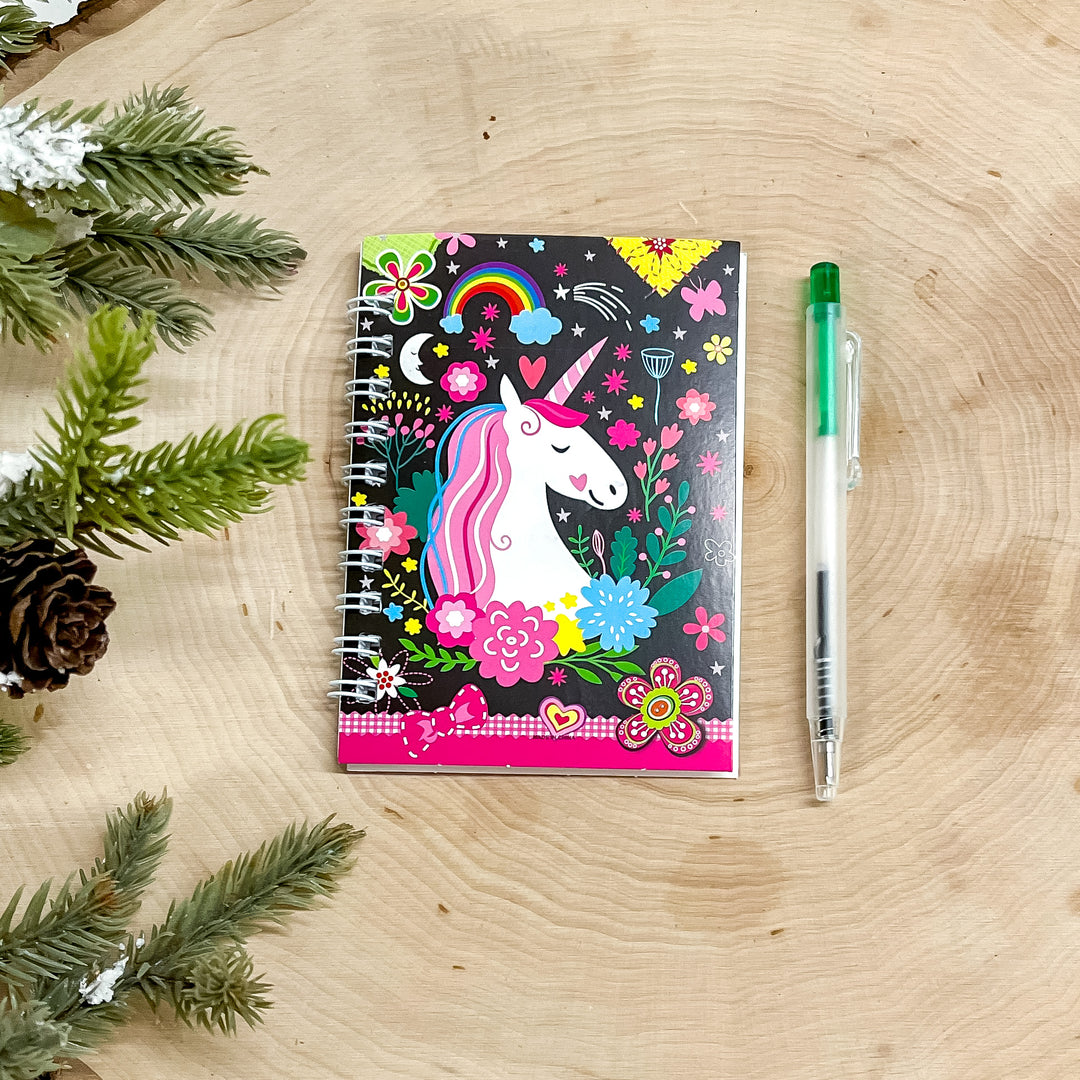 Buy 3 for $10 | Printed Unicorn Cover Note Pad - Giddy Up Glamour Boutique