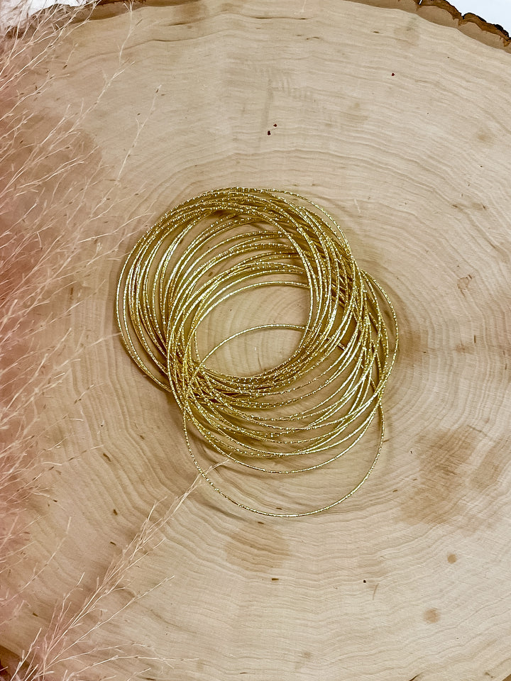 Buy 3 for $10 | Bangle Set in Gold or Silver - Giddy Up Glamour Boutique