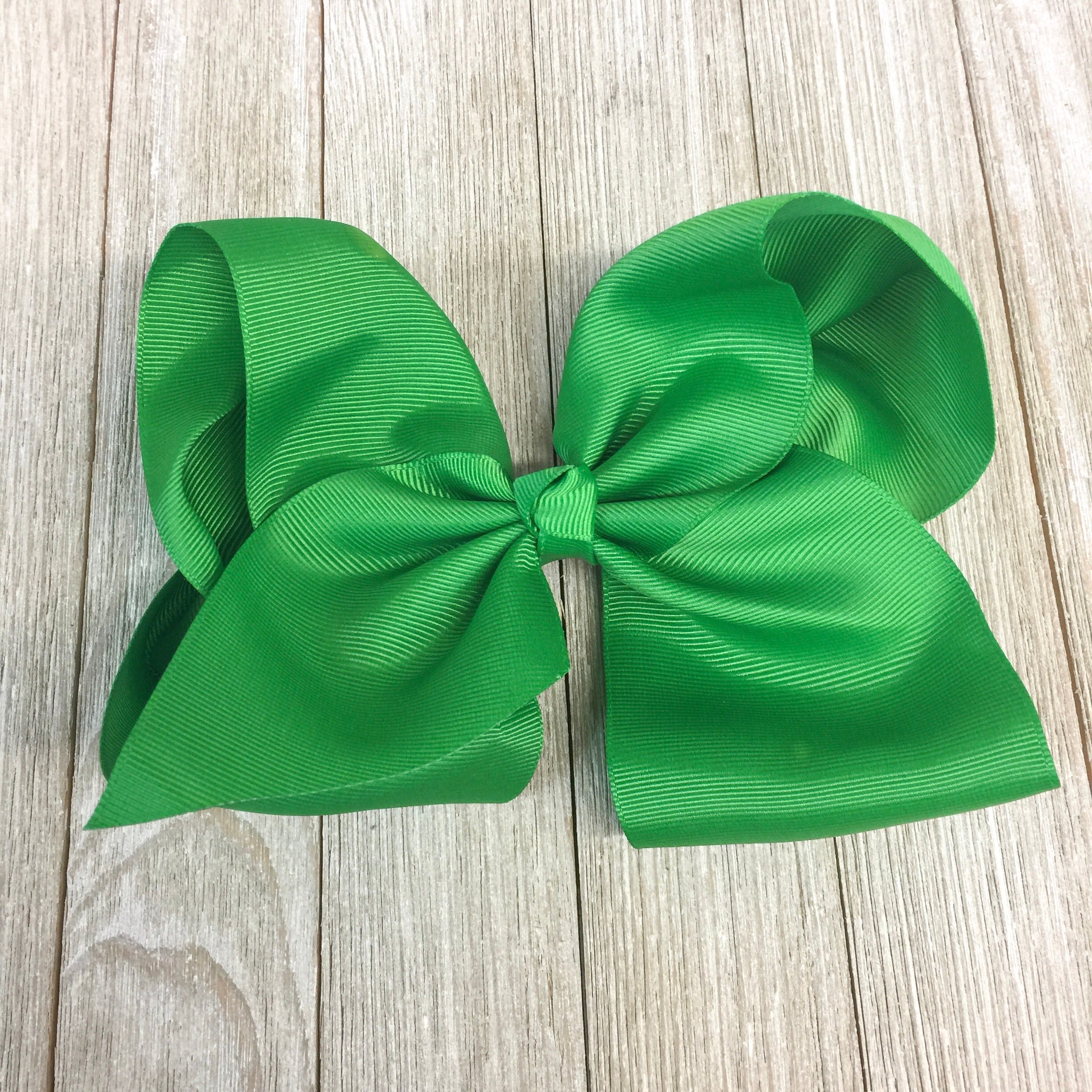 Solid Color Hair Bow in Kelly Green - Giddy Up Glamour Boutique