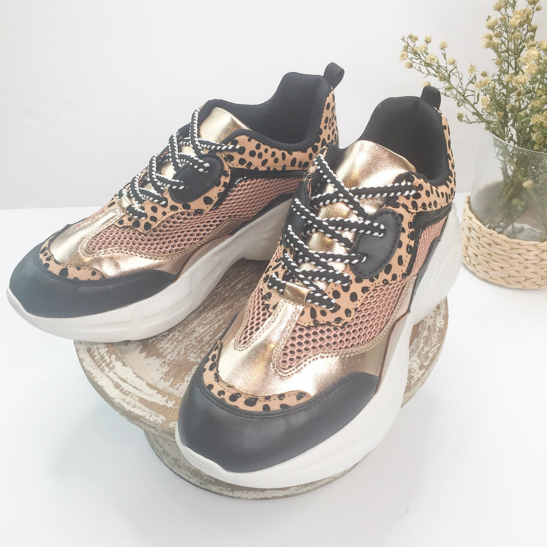 Last Chance Size 5, 6 & 7 | Rise Up Lace Up Sneaker in Leopard - Giddy Up Glamour Boutique