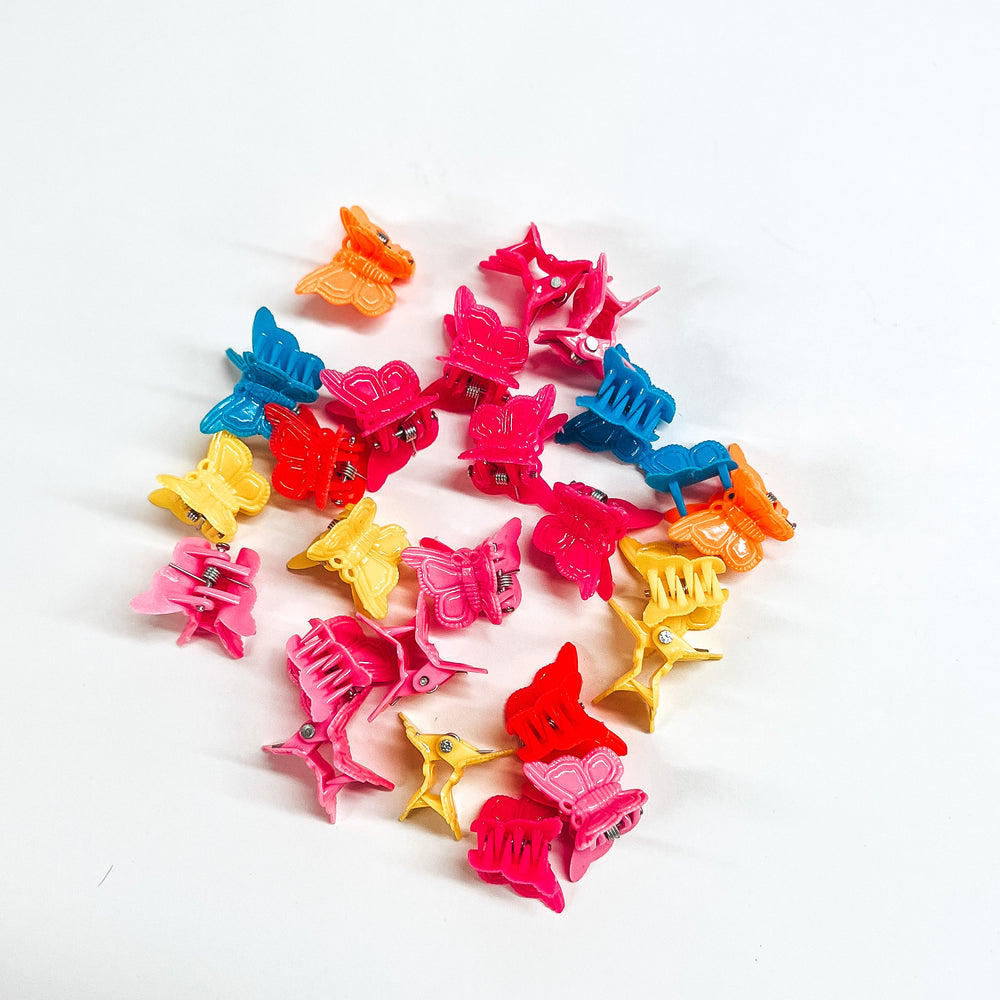 Buy 3 for $10 | Set of 24 |  Small Butterfly Hair Clips - Giddy Up Glamour Boutique