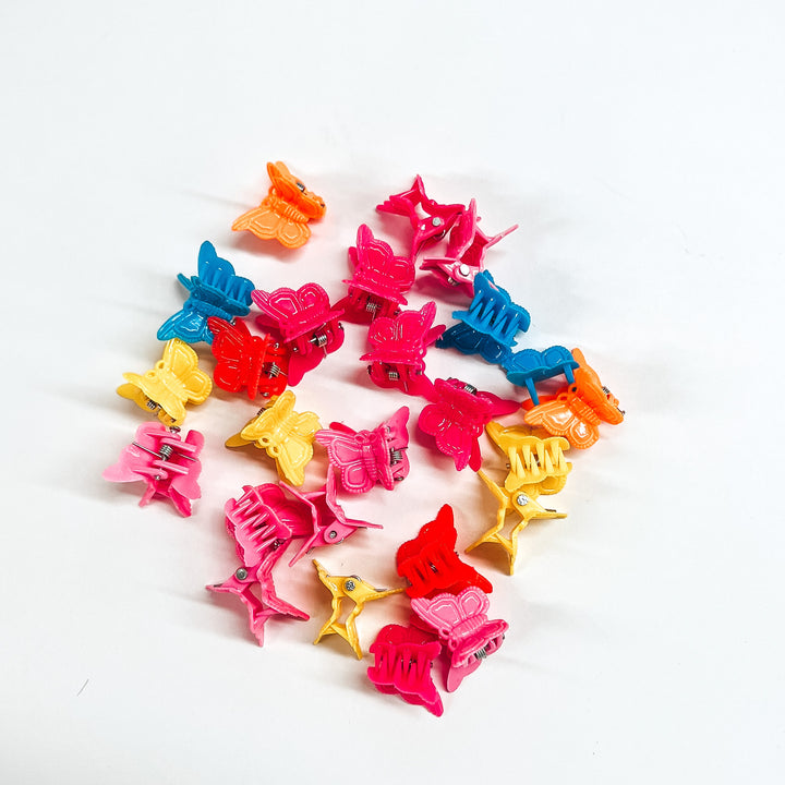 Buy 3 for $10 | Set of 24 |  Small Butterfly Hair Clips - Giddy Up Glamour Boutique