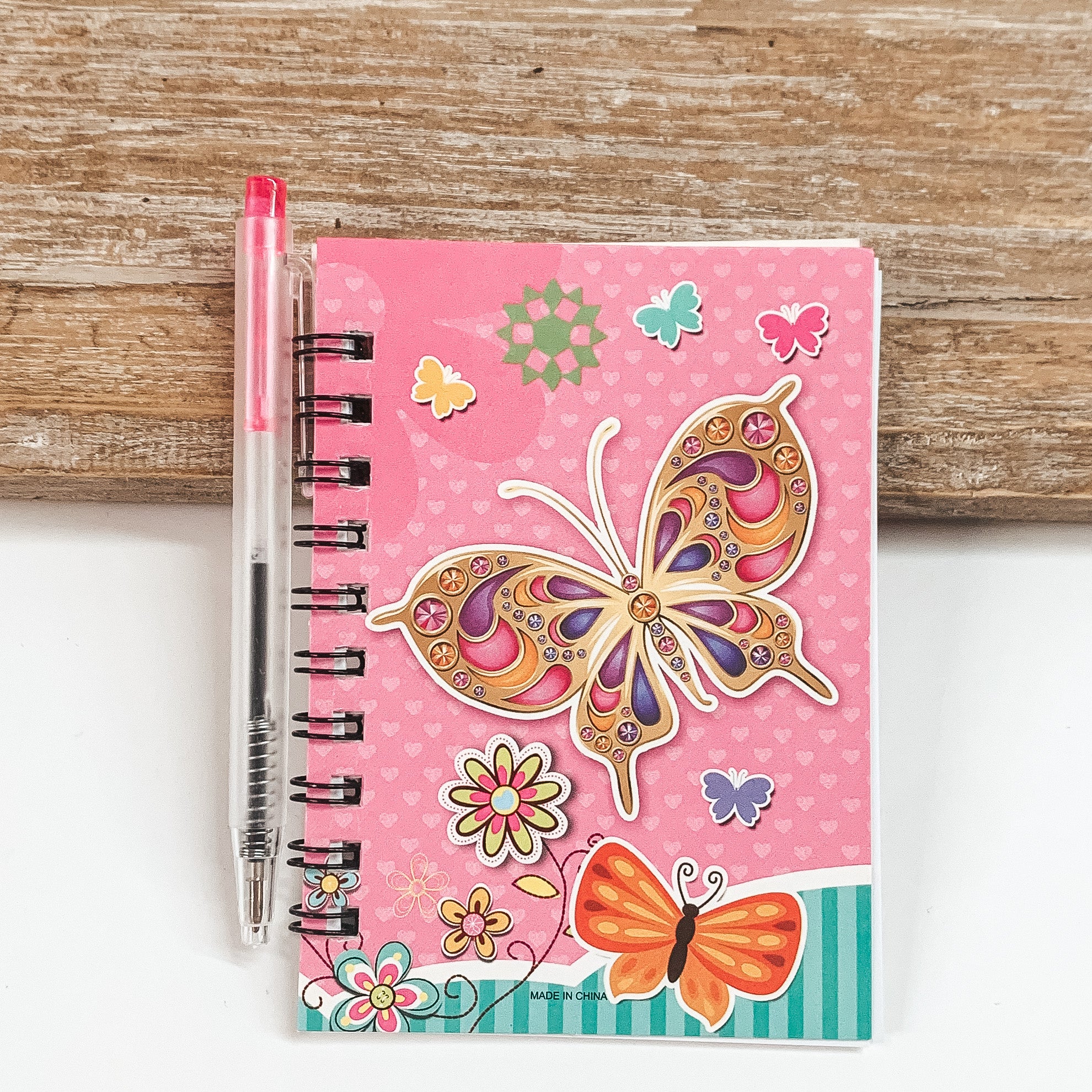 Buy 3 for $10 | Printed Butterfly Cover Note Pad - Giddy Up Glamour Boutique