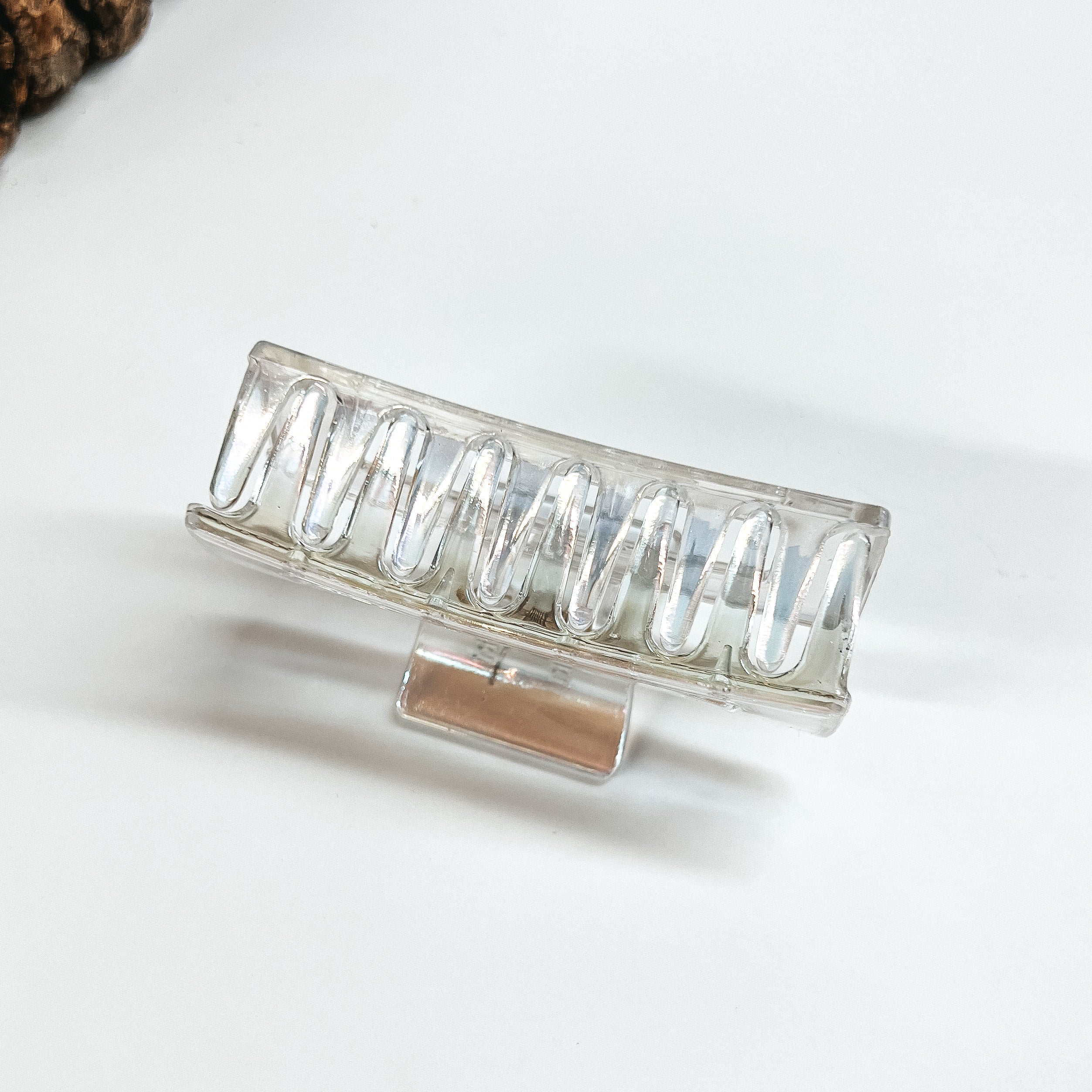 Buy 3 for $10 |  Medium Sized Clear Iridescent Hair Clip - Giddy Up Glamour Boutique