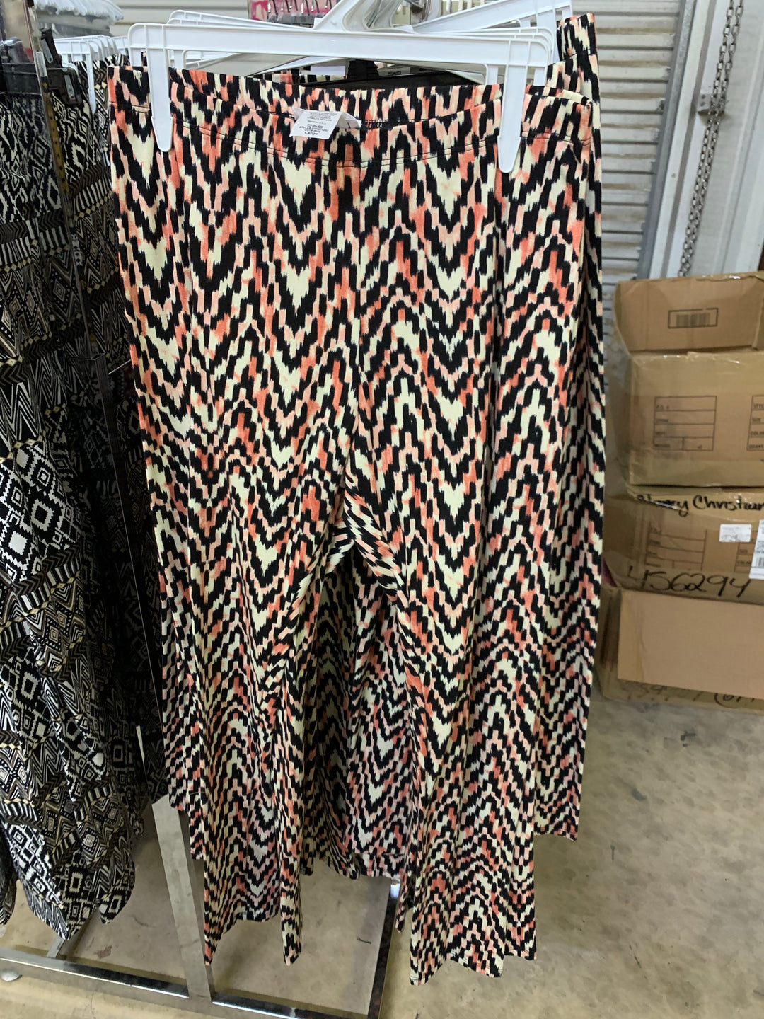 Black, White, Blush Aztec Print Leggings - Giddy Up Glamour Boutique
