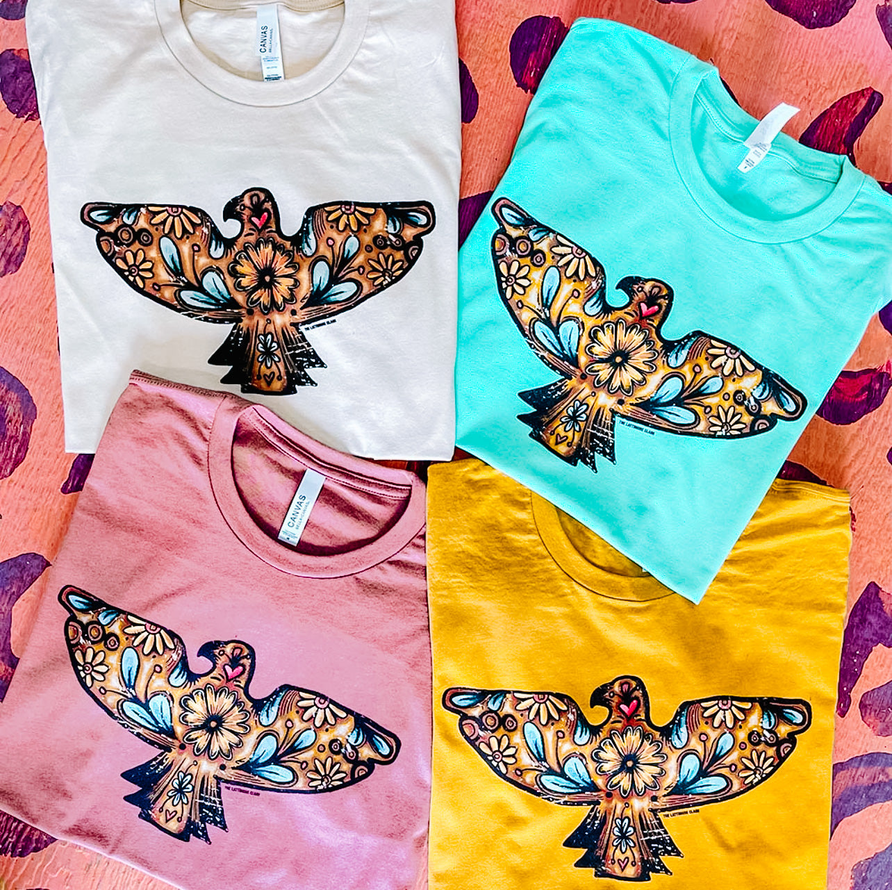 Online Exclusive | Talavera Thunderbird Short Sleeve Graphic Tee in Mint Blue - Giddy Up Glamour Boutique