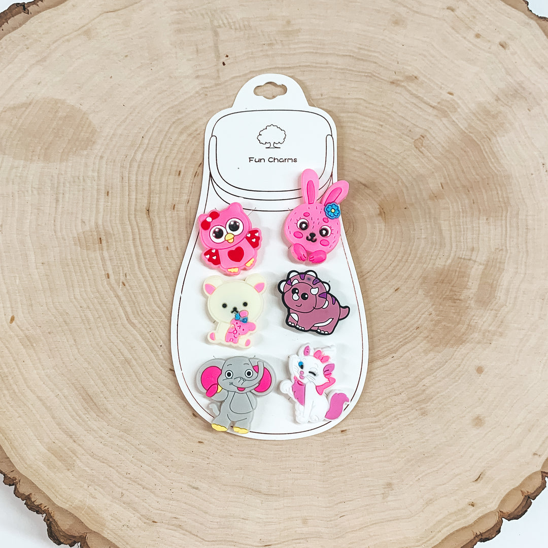 Buy 3 for $10 | Set of Six |  Assorted Design Croc Clips - Giddy Up Glamour Boutique