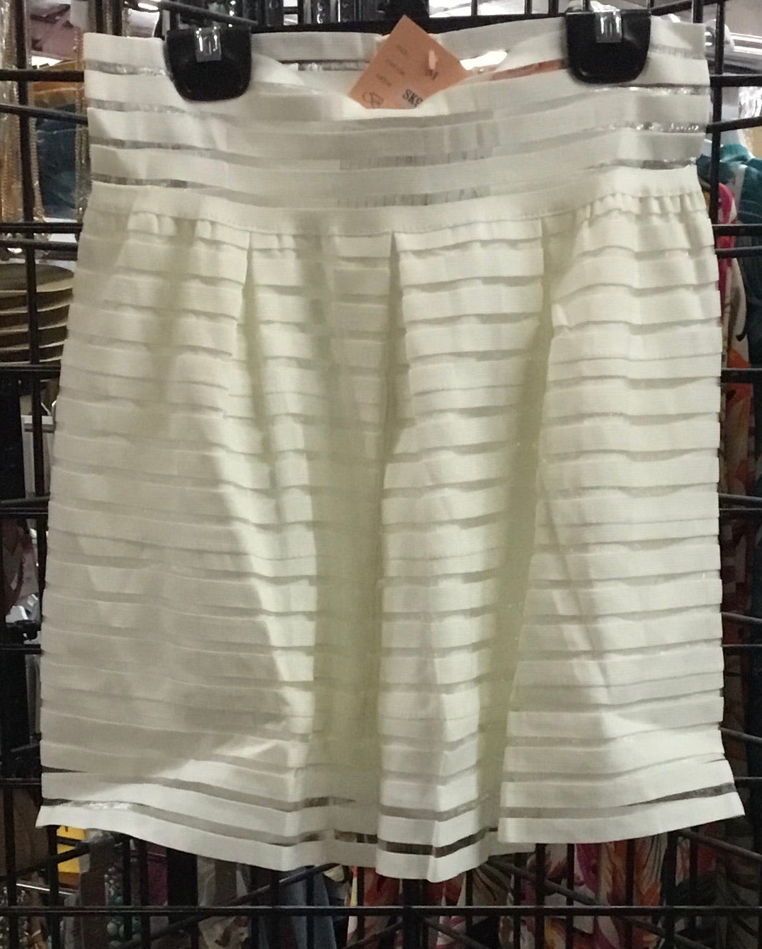 White Stripe Skirt - Giddy Up Glamour Boutique