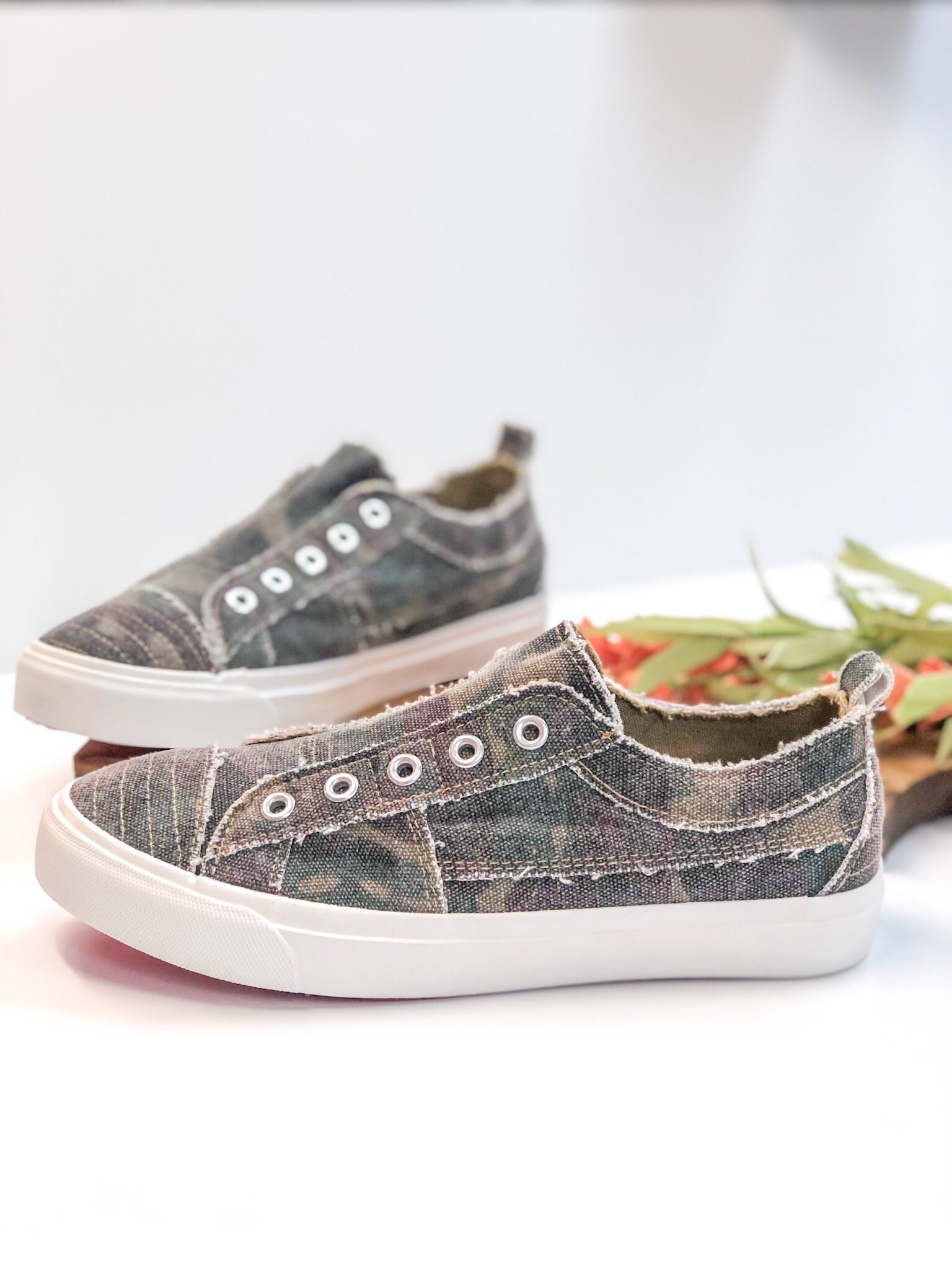 Last Chance Size 6 & 7 | Corky's | Babalu Slip On Sneakers in Camo - Giddy Up Glamour Boutique