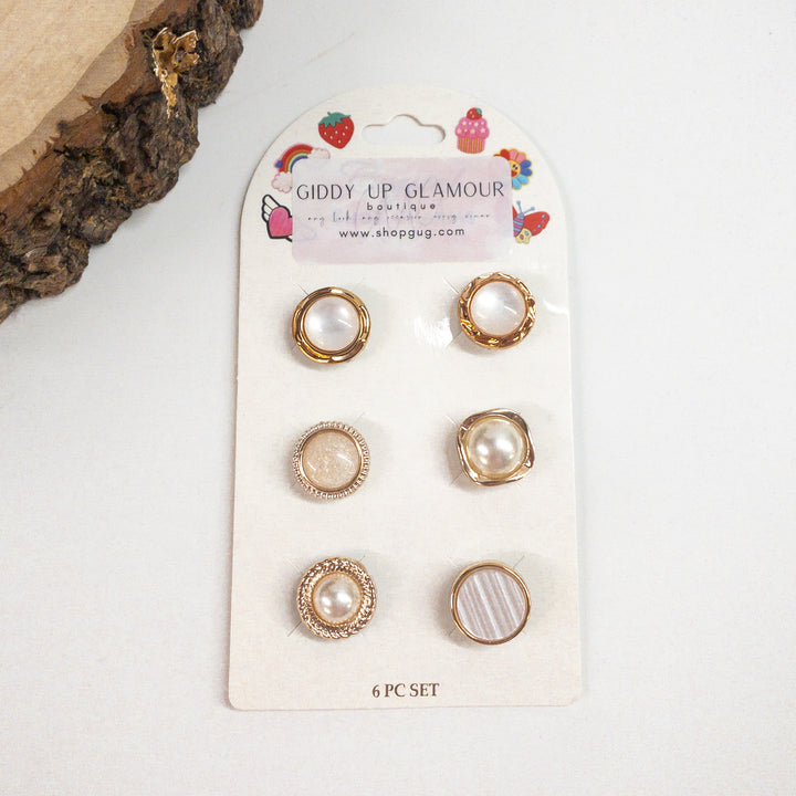 Buy 3 for $10 | Set of Six | Pearl Croc Clips - Giddy Up Glamour Boutique