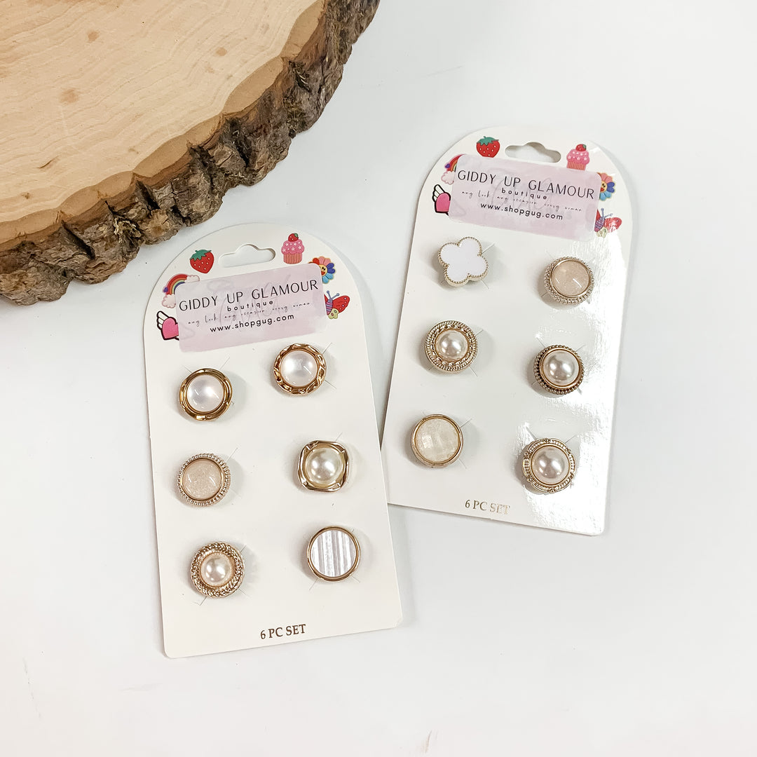 Buy 3 for $10 | Set of Six | Pearl Croc Clips - Giddy Up Glamour Boutique