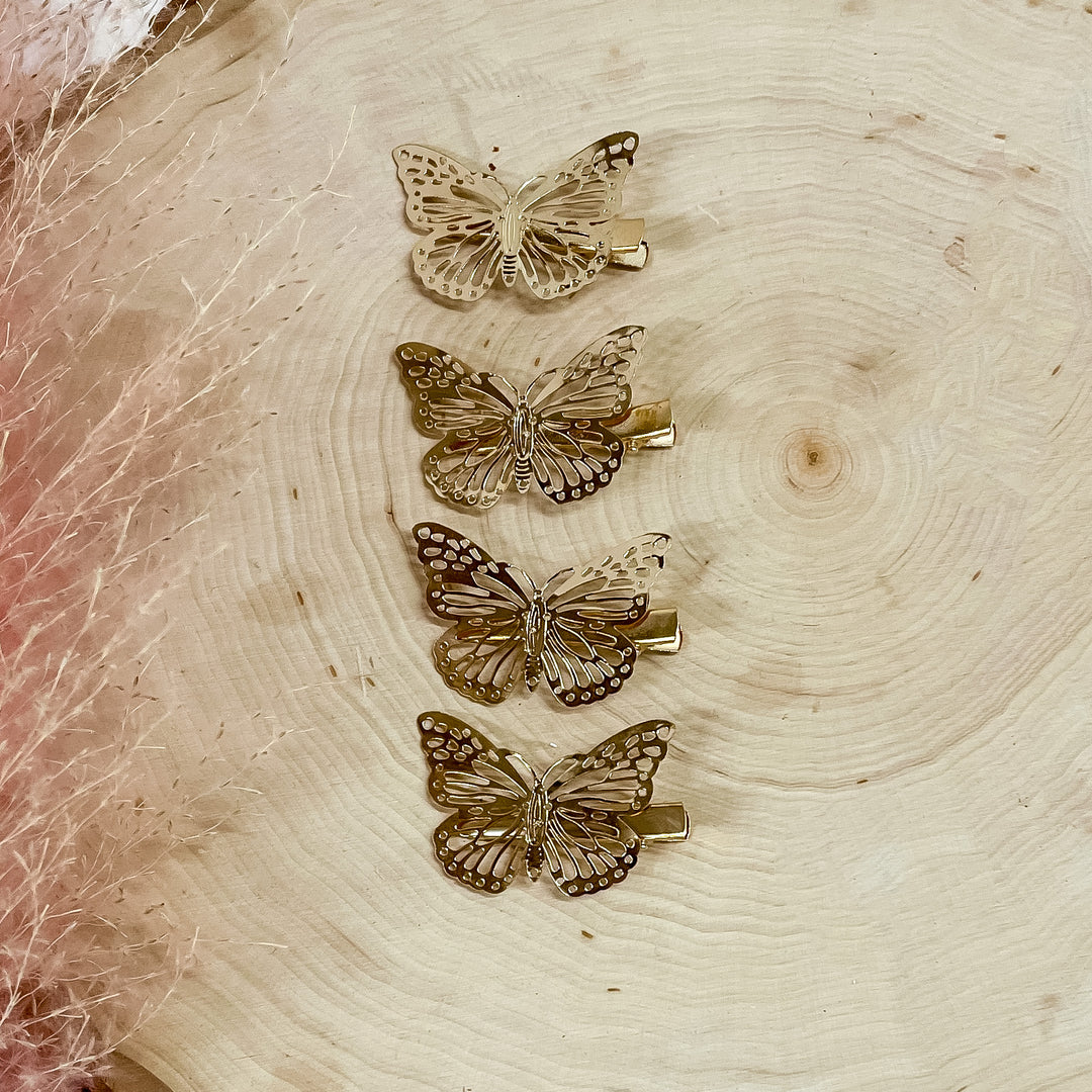 Buy 3 for $10 | Set of Four | Butterfly Bobby Pin Set - Giddy Up Glamour Boutique