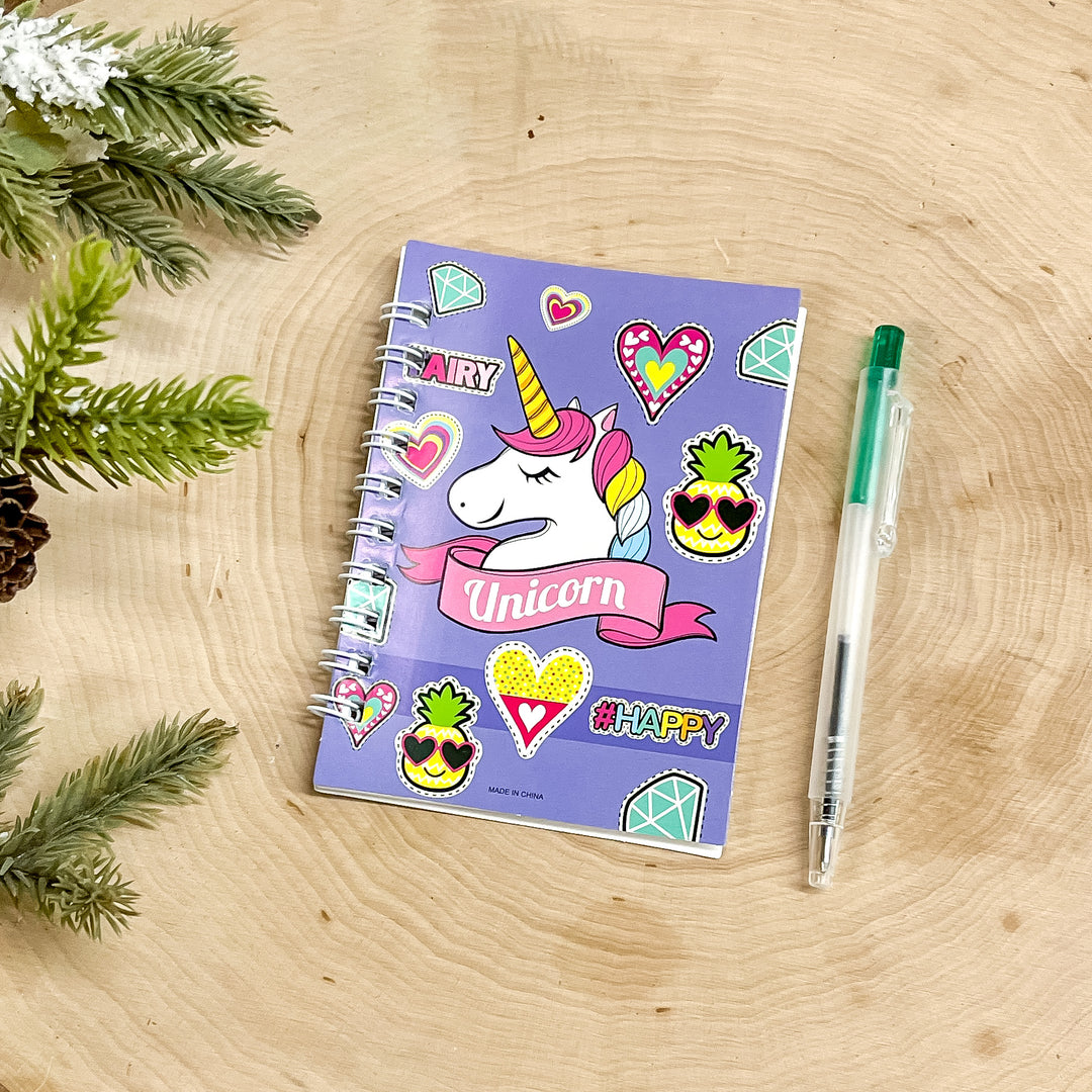 Buy 3 for $10 | Printed Unicorn Cover Note Pad - Giddy Up Glamour Boutique