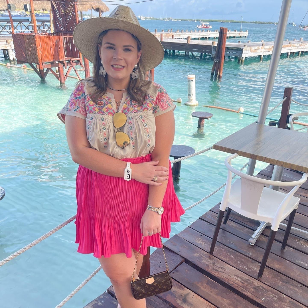 Style Stash Pleated Ruffle Mini Skirt in Hot Pink - Giddy Up Glamour Boutique