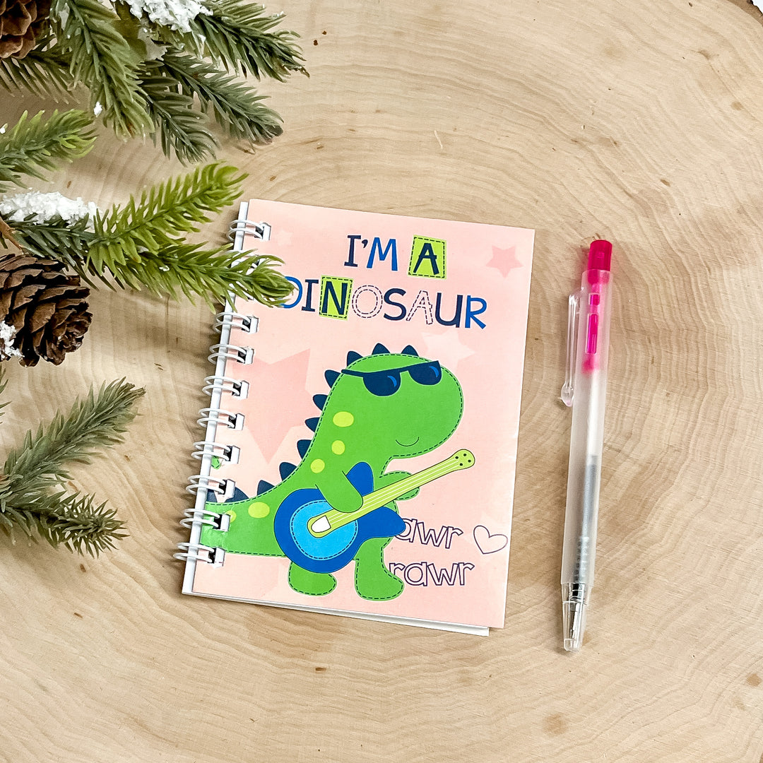 Buy 3 for $10 | Printed Dinosaur Cover Note Pad - Giddy Up Glamour Boutique