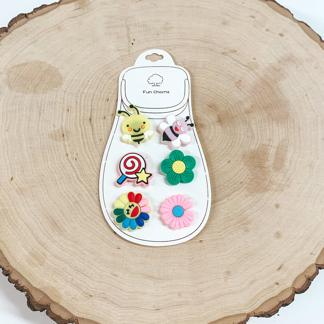 Buy 3 for $10 | Set of Six |  Assorted Design Croc Clips - Giddy Up Glamour Boutique