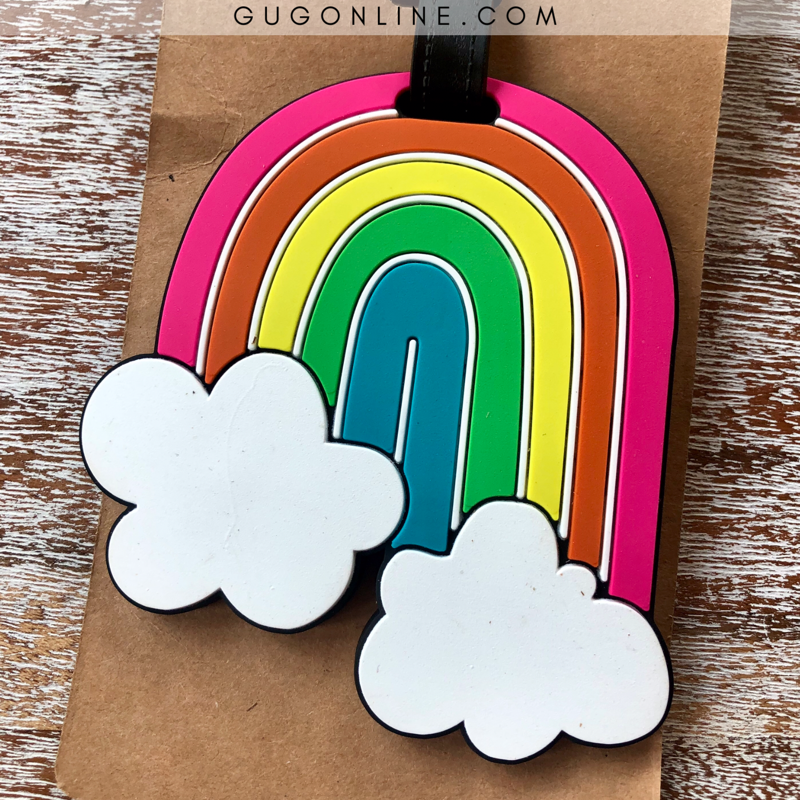 Buy 3 for $10 | Neon Rainbow Luggage Tag - Giddy Up Glamour Boutique