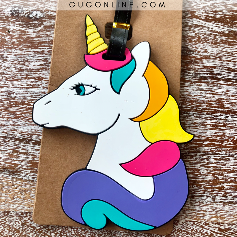 Buy 3 for $10 | Neon Unicorn Luggage Tag - Giddy Up Glamour Boutique