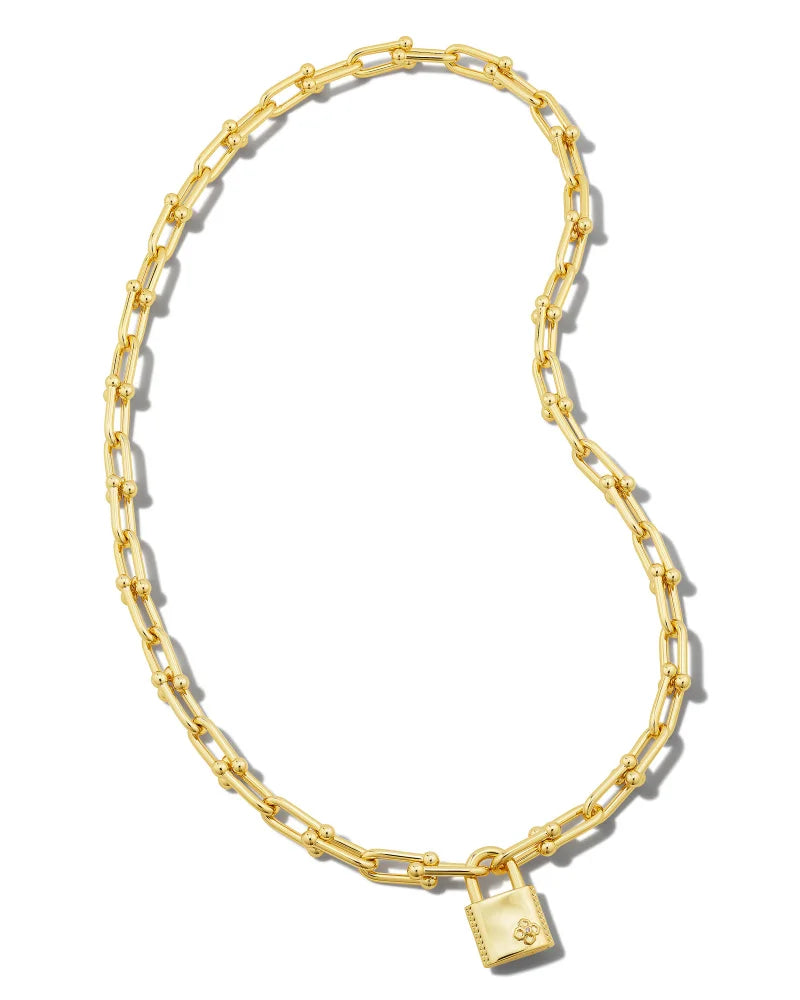 Kendra Scott | Jess Lock Chain Necklace in Gold