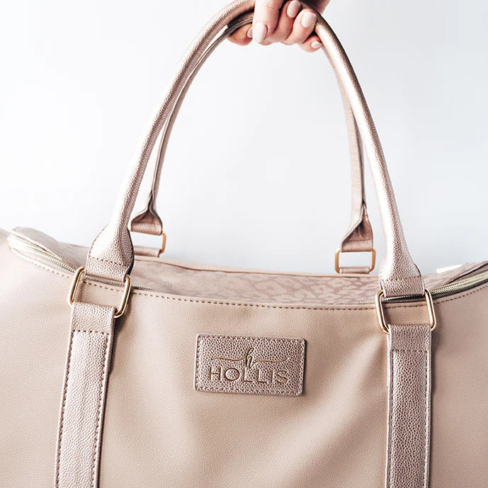 Hollis | Lux Weekender Bag in Nude - Giddy Up Glamour Boutique